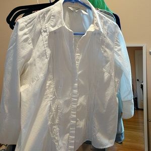 White shirt pintuck front